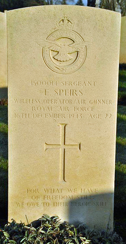 Sgt Eric Alexander Speirs<br /><br /><br />died on active duty - December 16th, 1943